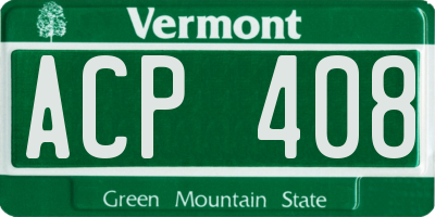 VT license plate ACP408