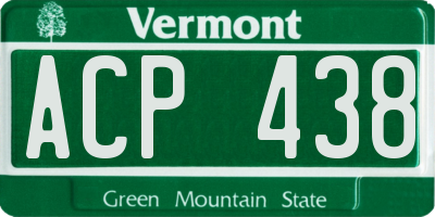 VT license plate ACP438