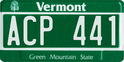 VT license plate ACP441