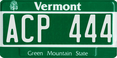 VT license plate ACP444