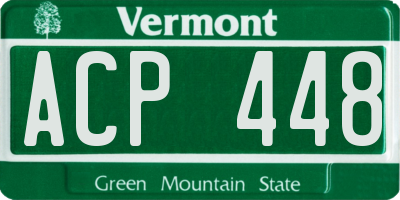 VT license plate ACP448