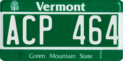 VT license plate ACP464