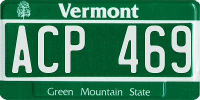 VT license plate ACP469