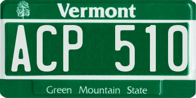 VT license plate ACP510