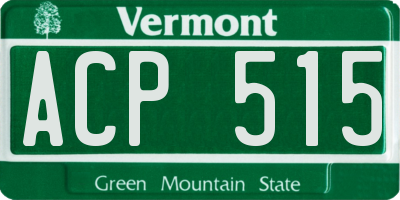 VT license plate ACP515