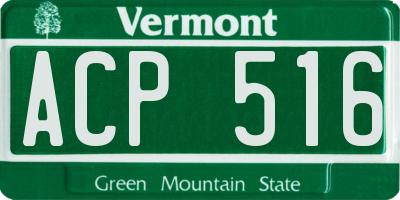 VT license plate ACP516