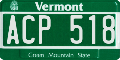 VT license plate ACP518