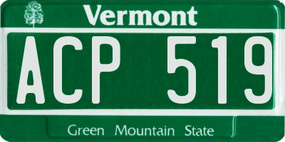 VT license plate ACP519