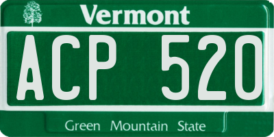 VT license plate ACP520