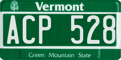 VT license plate ACP528