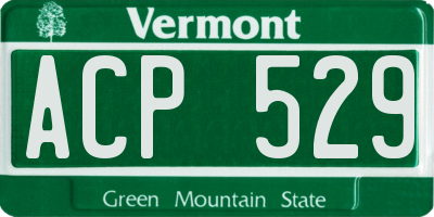 VT license plate ACP529