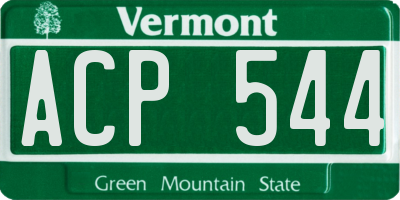 VT license plate ACP544