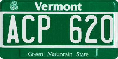 VT license plate ACP620