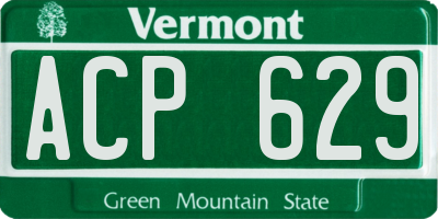 VT license plate ACP629