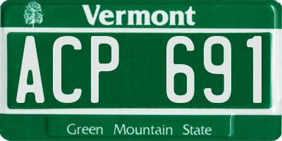 VT license plate ACP691