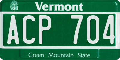 VT license plate ACP704