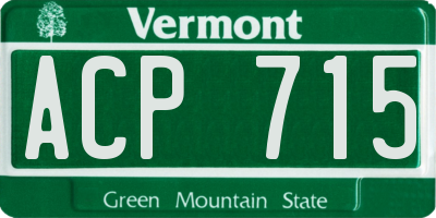 VT license plate ACP715