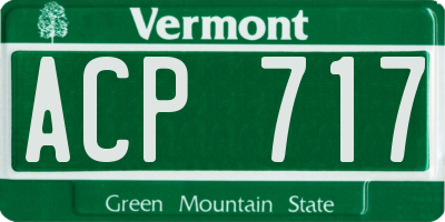 VT license plate ACP717