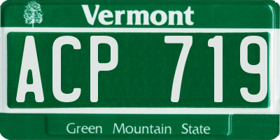 VT license plate ACP719
