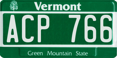 VT license plate ACP766
