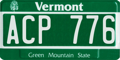 VT license plate ACP776