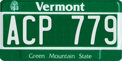 VT license plate ACP779