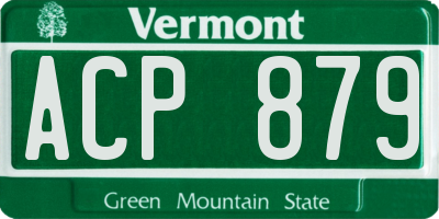 VT license plate ACP879