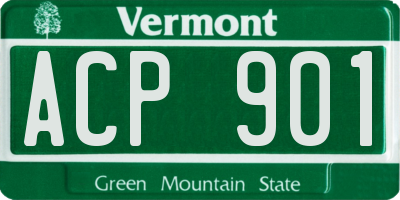 VT license plate ACP901