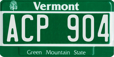 VT license plate ACP904