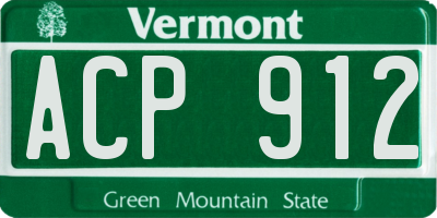 VT license plate ACP912