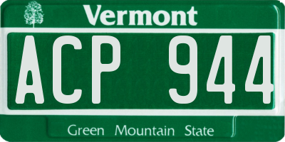 VT license plate ACP944