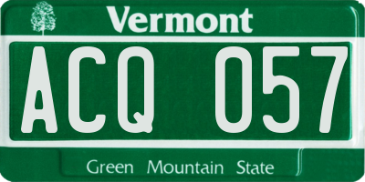 VT license plate ACQ057