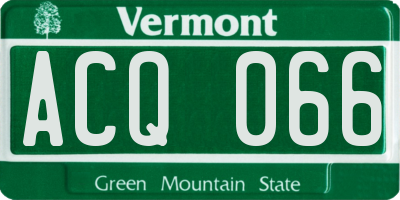 VT license plate ACQ066