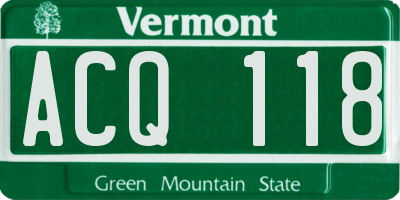 VT license plate ACQ118