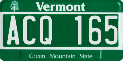 VT license plate ACQ165
