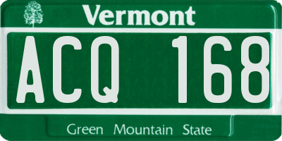 VT license plate ACQ168