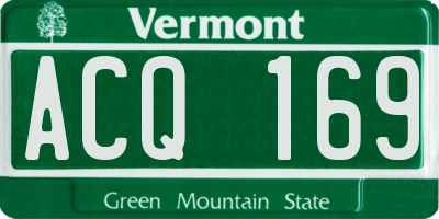 VT license plate ACQ169