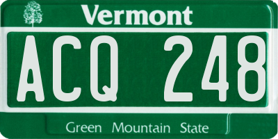 VT license plate ACQ248