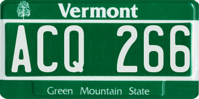 VT license plate ACQ266