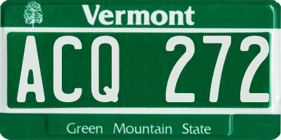 VT license plate ACQ272