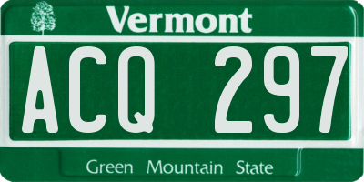 VT license plate ACQ297