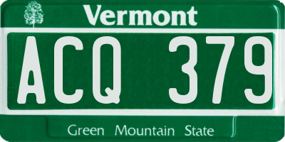 VT license plate ACQ379