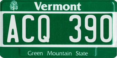 VT license plate ACQ390
