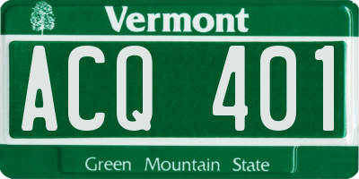 VT license plate ACQ401