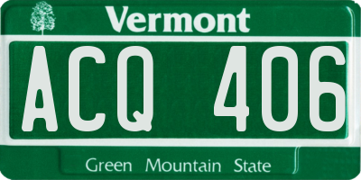 VT license plate ACQ406