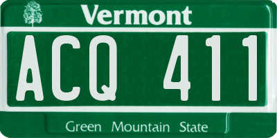 VT license plate ACQ411
