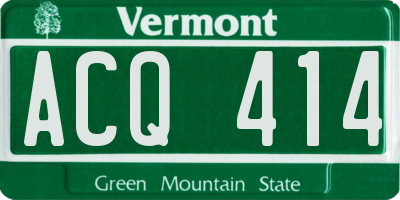 VT license plate ACQ414