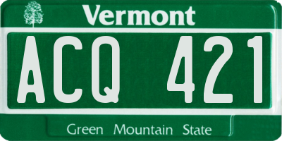 VT license plate ACQ421