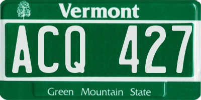 VT license plate ACQ427