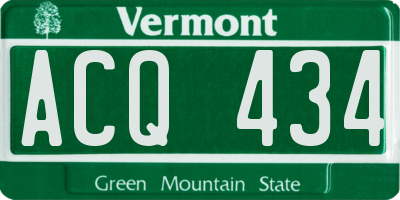 VT license plate ACQ434